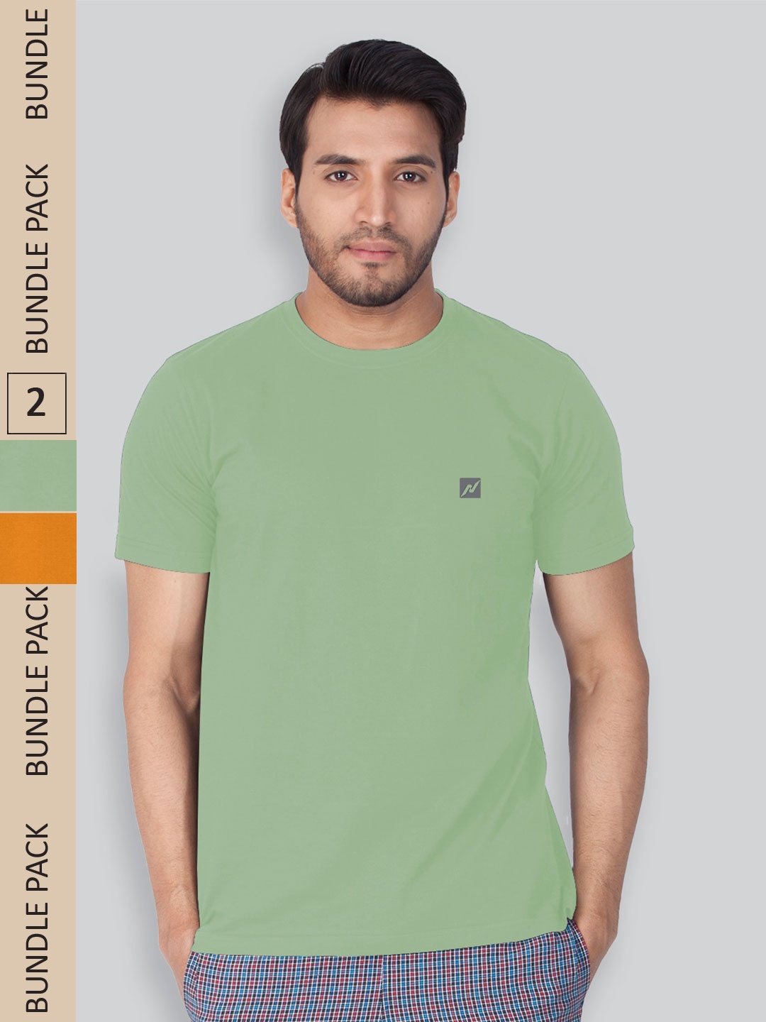 

LUX NITRO Pack Of 2 Round Neck T-shirts, Green