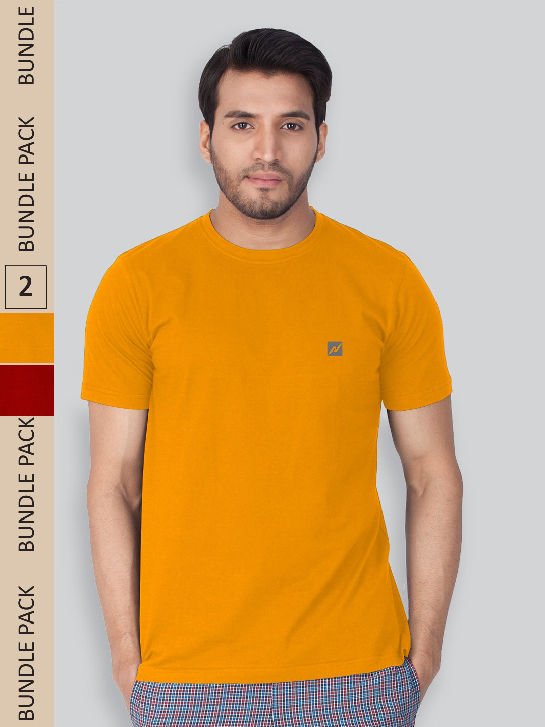 

LUX NITRO Pack Of 2 Anti Odour Lounge T-shirt, Orange