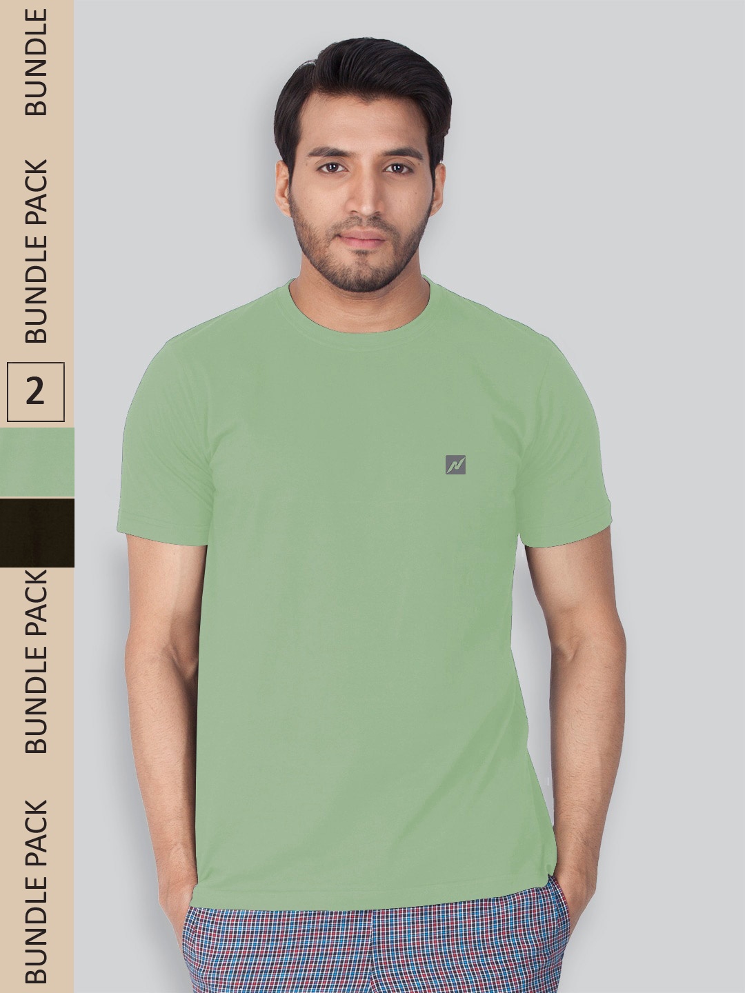 

LUX NITRO Pack Of 2 Round Neck Lounge T-shirts, Sea green