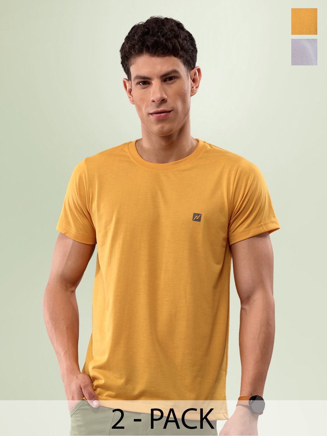 

LUX NITRO Pack Of 2 Anti Odour Lounge T-shirt, Orange