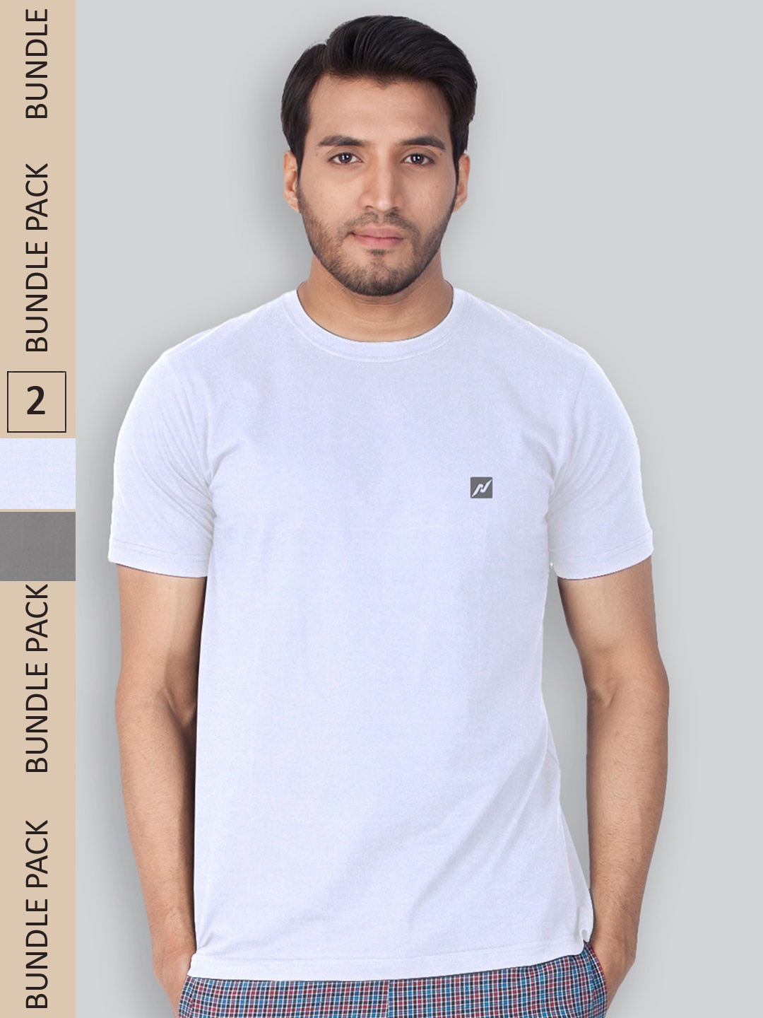 

LUX NITRO Pack Of 2 Anti Odour Lounge T-shirt, White