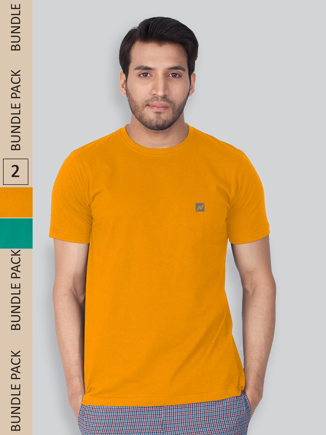 

LUX NITRO Pack Of 2 Round Neck Lounge T-shirts, Orange