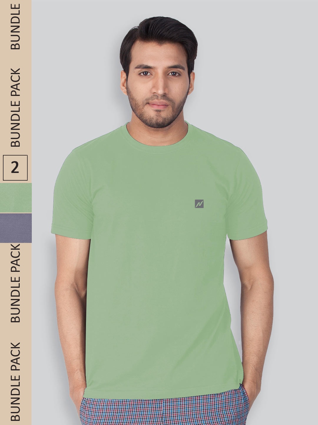 

LUX NITRO Pack Of 2 Round Neck Lounge T-shirts, Sea green