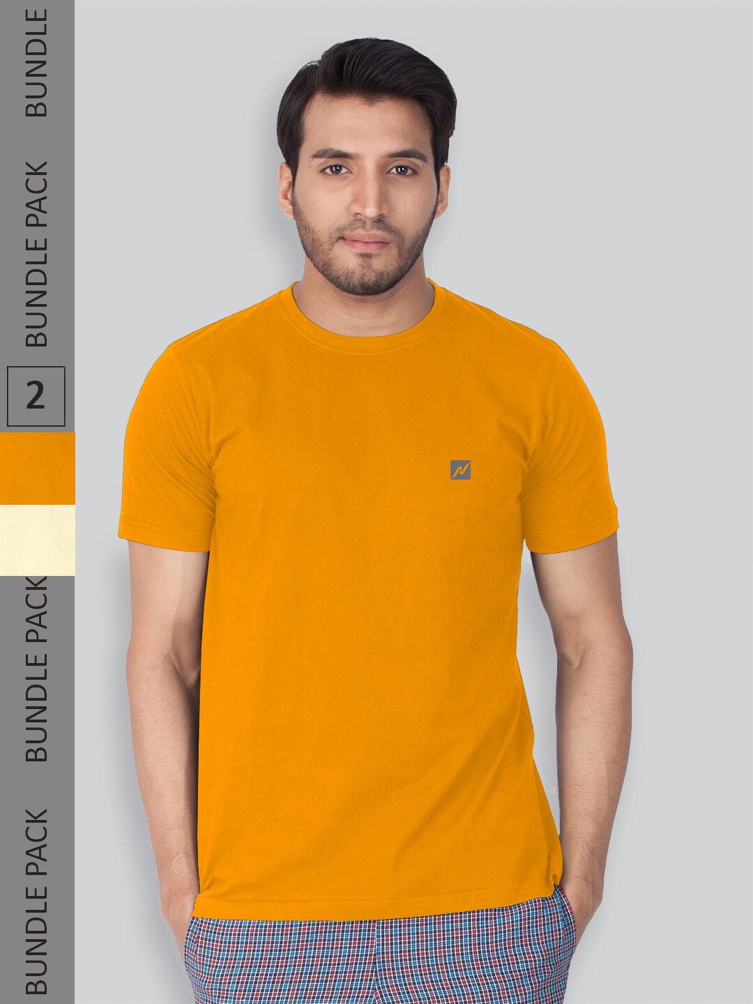 

LUX NITRO Pack Of 2 Round Neck Lounge T-shirt, Orange