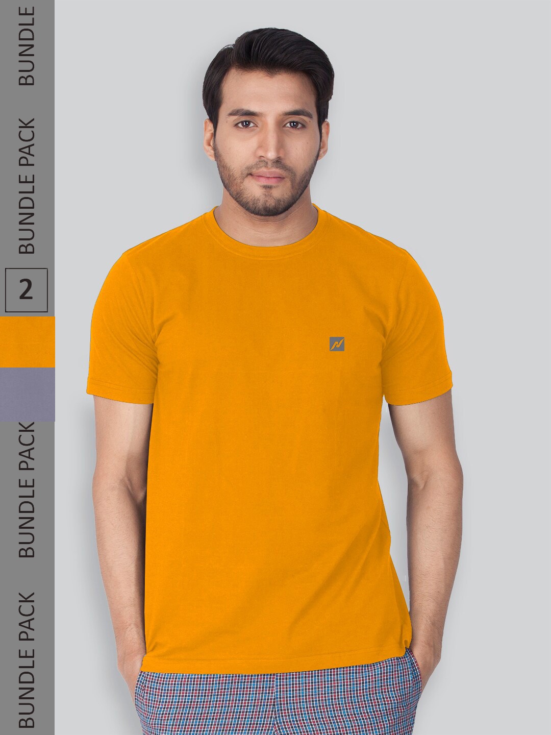 

LUX NITRO Pack Of 2 Round Neck Lounge T-shirts, Orange