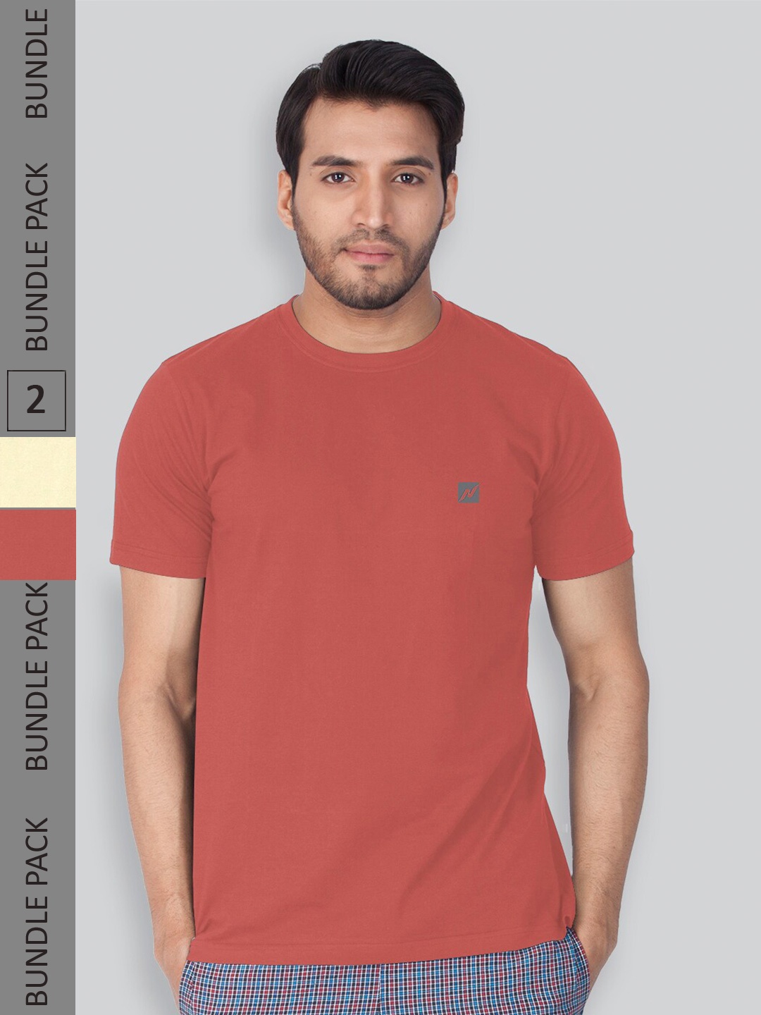 

LUX NITRO Pack Of 2 Anti Odour Lounge T-shirt, Multi