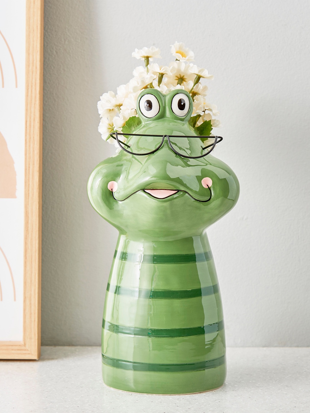 

Home Centre Gloria Green Crocodile Ceramic Planter