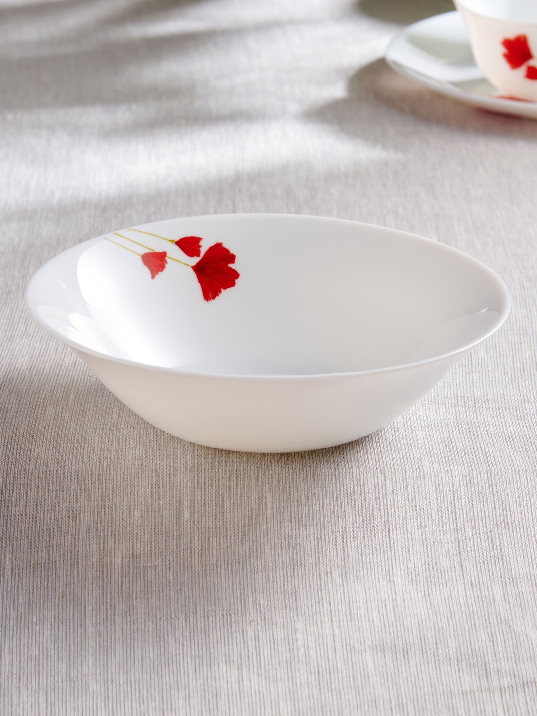 

Home Centre Robin White Printed Serving Bowl 510ml