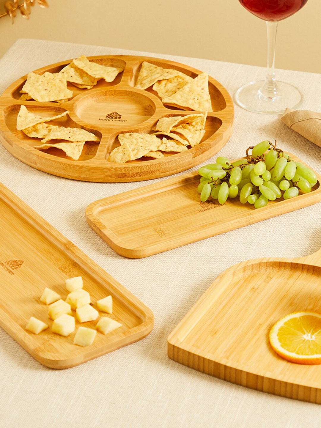 

Home Centre Spinel Brown Bamboo Chip & Dip Platter 25cm