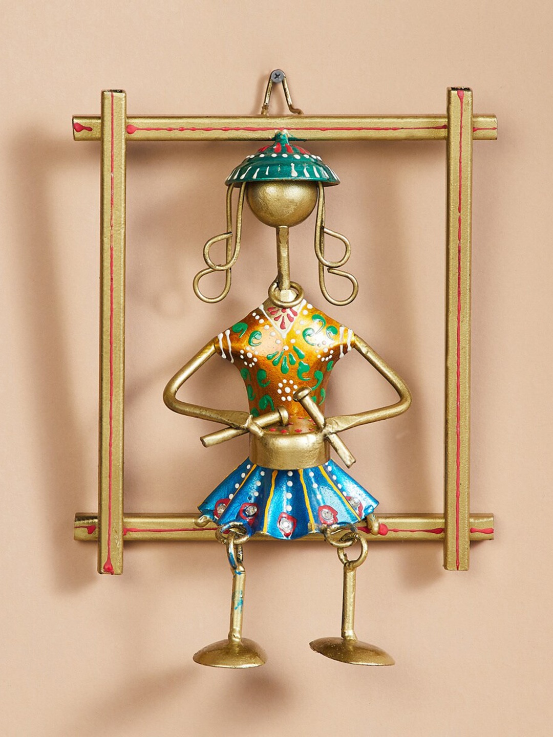 

Home Centre Corsica Mystic India 3 Pieces Metal Musicians Wall Decor, Gold