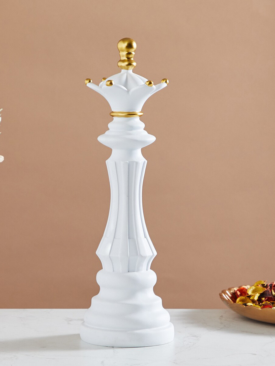 

Home Centre White Chess Queen Table Accent Showpieces