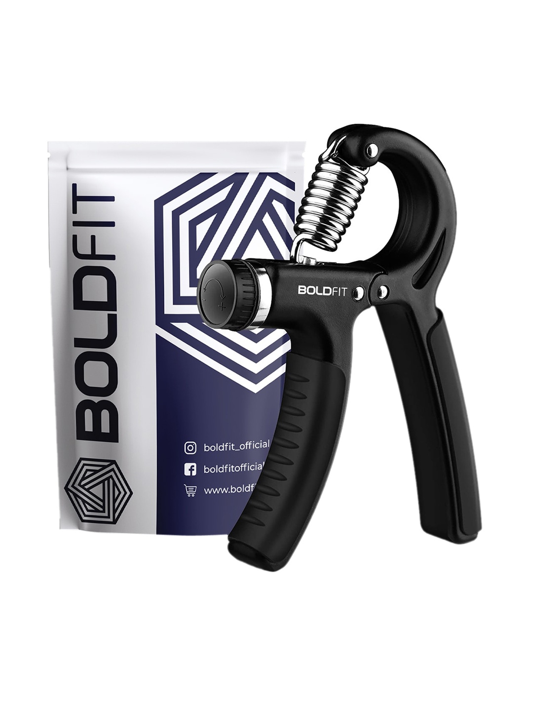 

BOLDFIT Adjustable Forearm Hand Gripper, Black