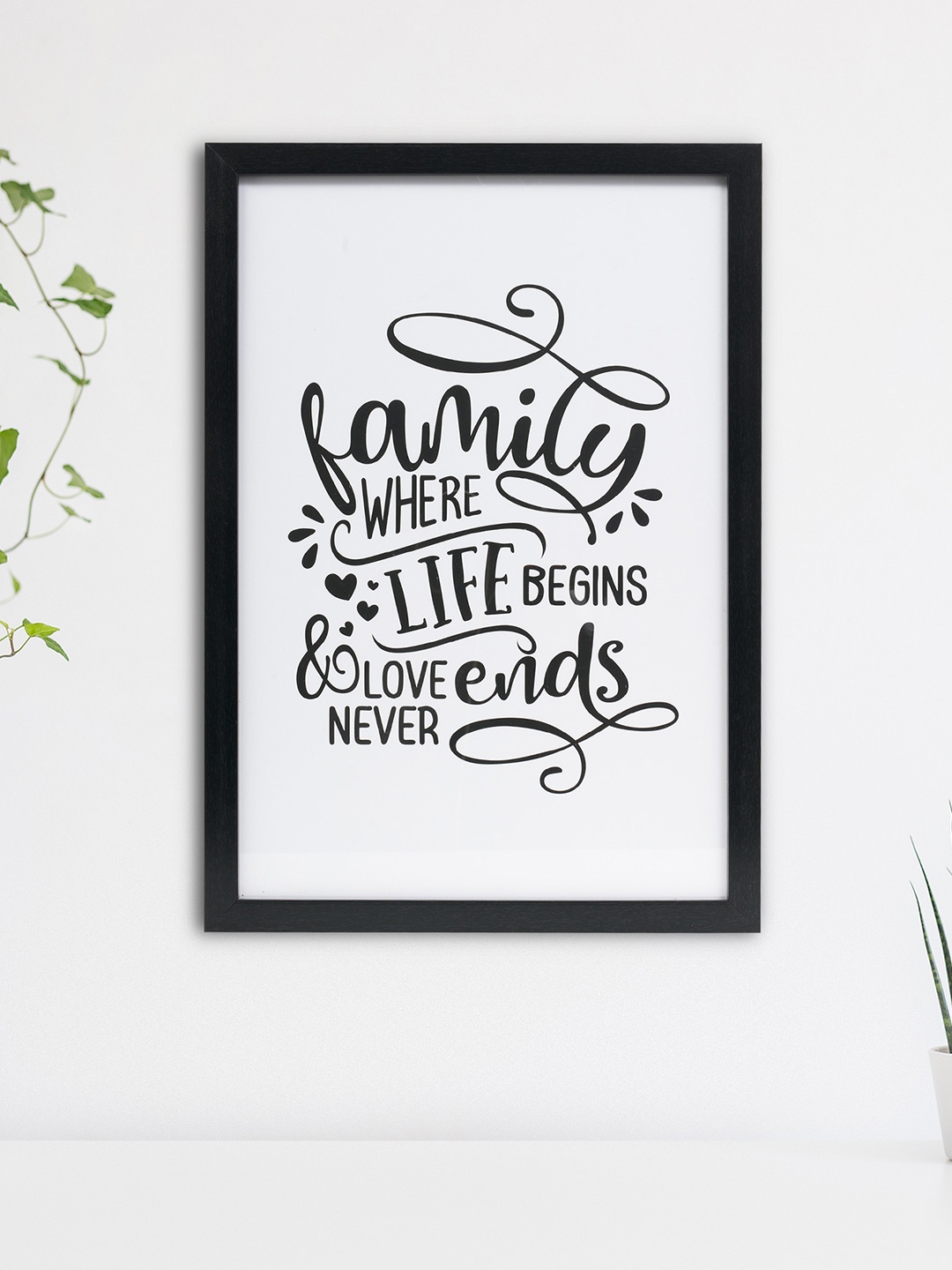 

Home Centre White & Black Printed Wooden Framed Wall Art