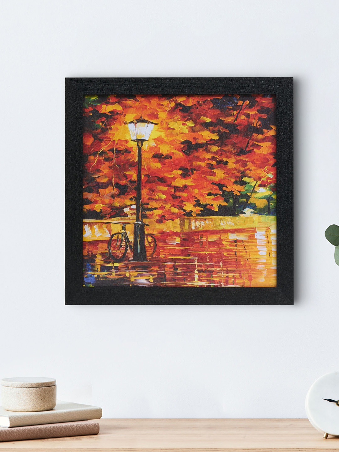

Home Centre Pacific Aura Yellow & Orange-Coloured Autumn Night Wood Picture Wall Art