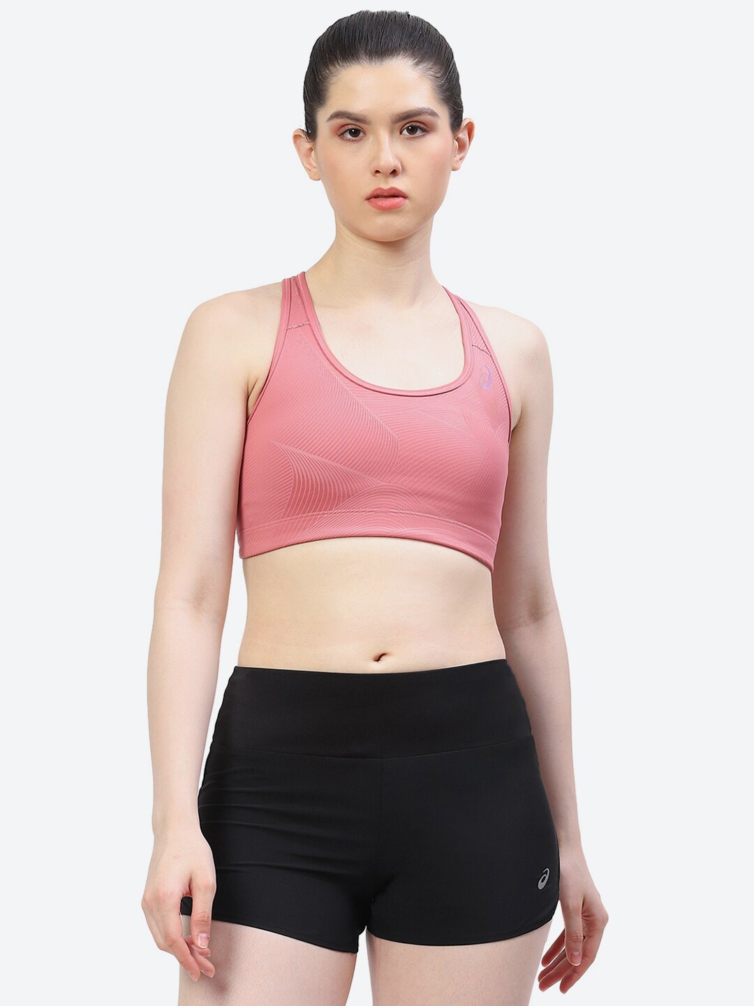 

ASICS Women Nagare Sports Workout Bra - Lightly Padded, Pink
