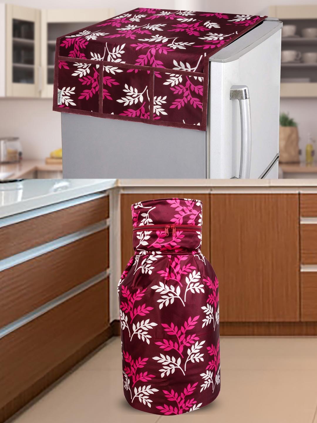

E-Retailer Purple & White 2 Pieces Printed Appliance covers