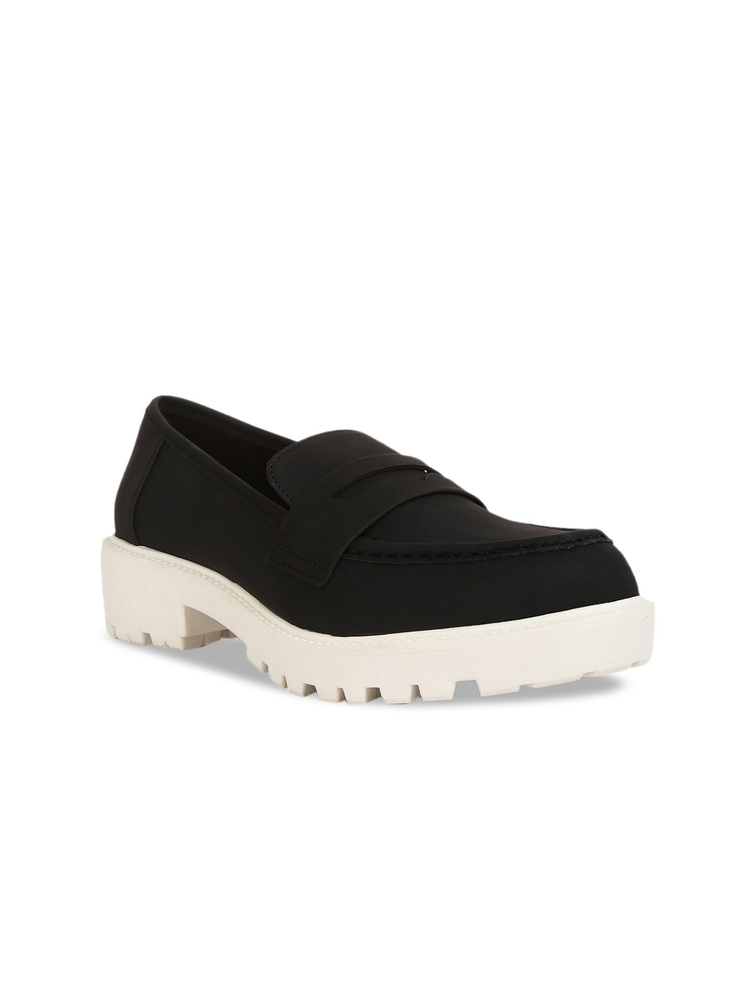 

London Rag Women Heeled Penny Loafers, Black