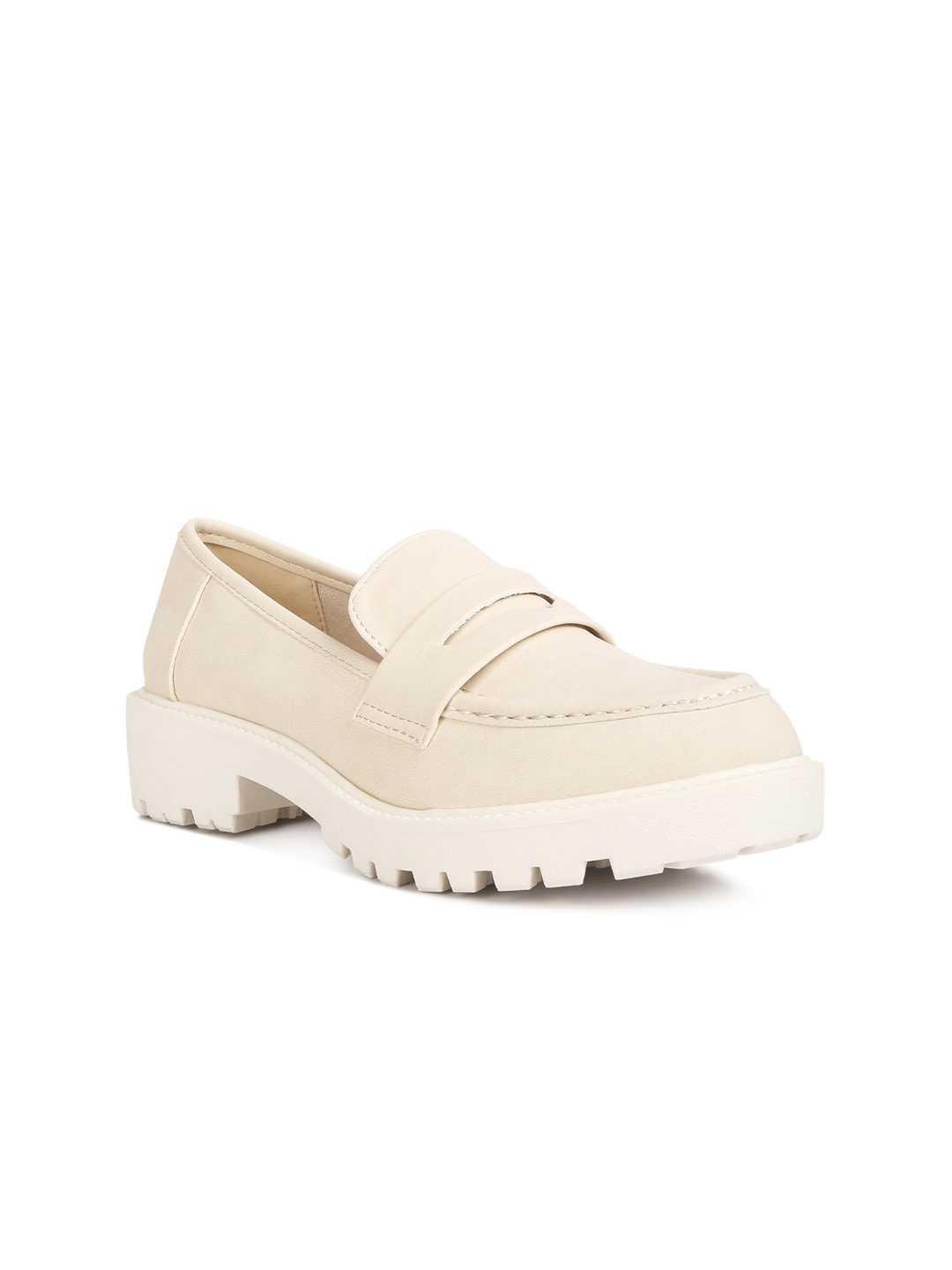 

London Rag Women Heeled Driving Shoes, Off white