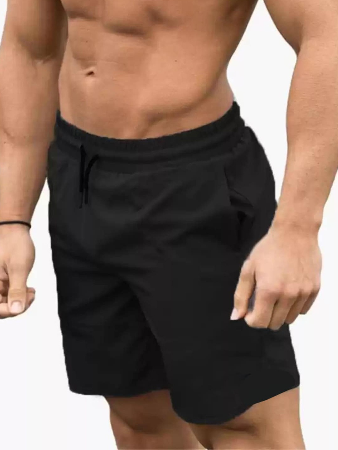 

FUBAR Men Mid-Rise Above Knee Length Sports Shorts, Black