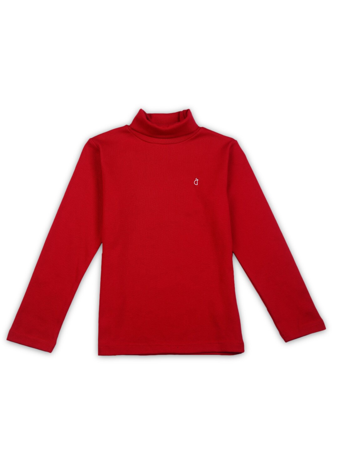 

Gini and Jony Boys Turtle Neck Cotton Pullover, Red