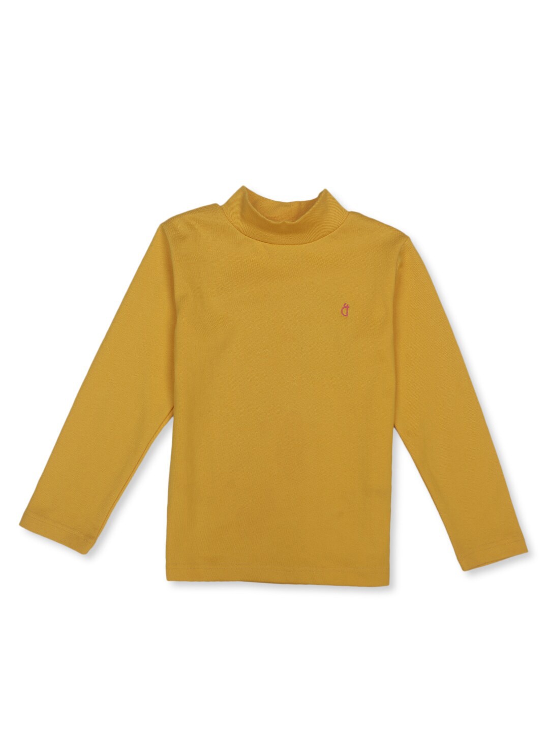 

Gini and Jony Girls Turtle Neck Long Sleeves Cotton Pullover, Yellow