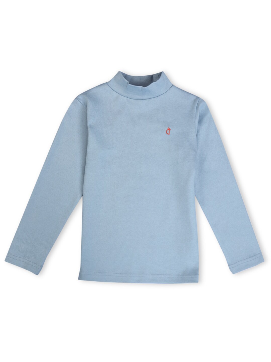 

Gini and Jony Girls Mock Collar Cotton Pullover, Blue