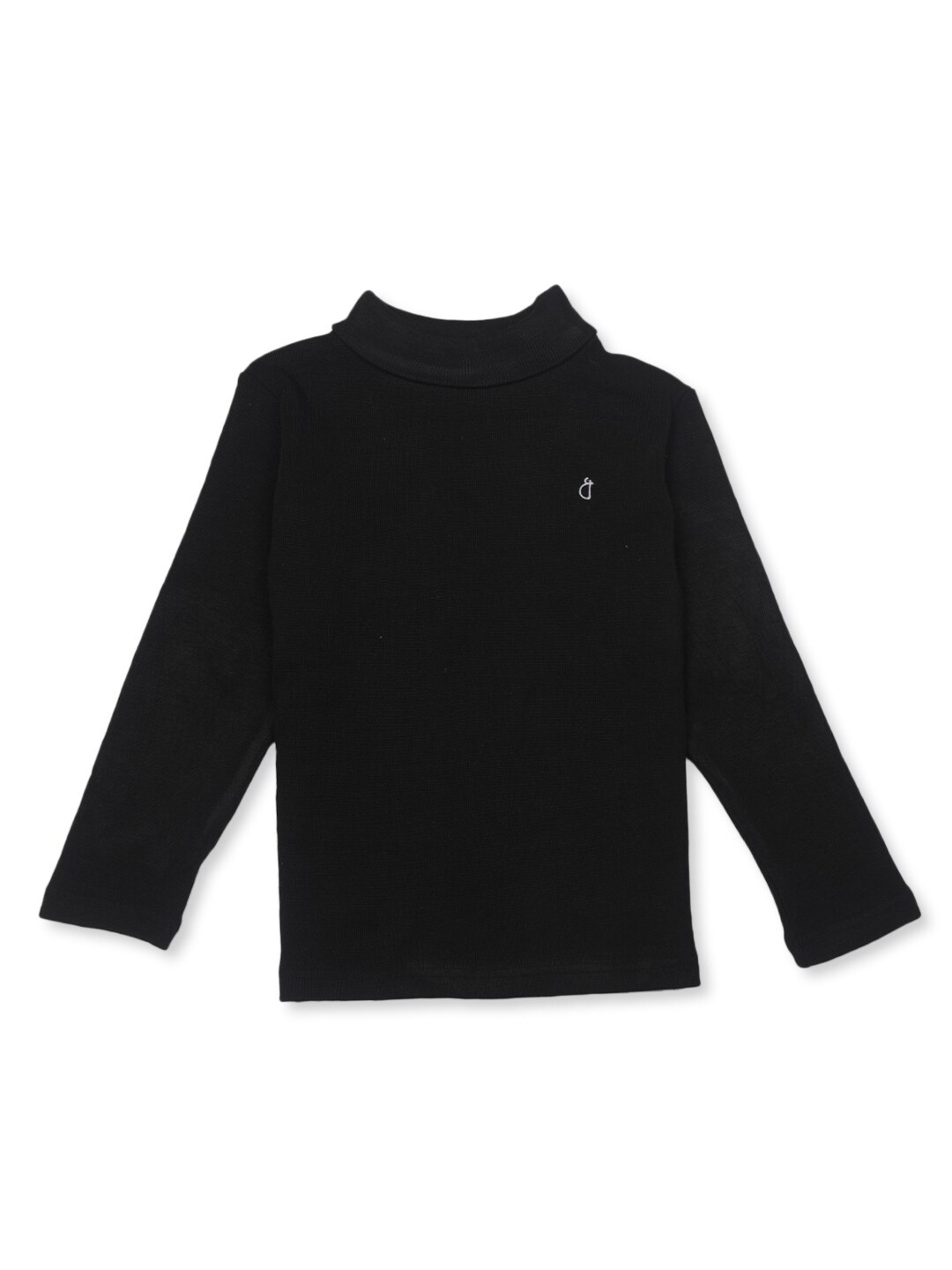 

Gini and Jony Boys Turtle Neck Cotton Pullover, Black