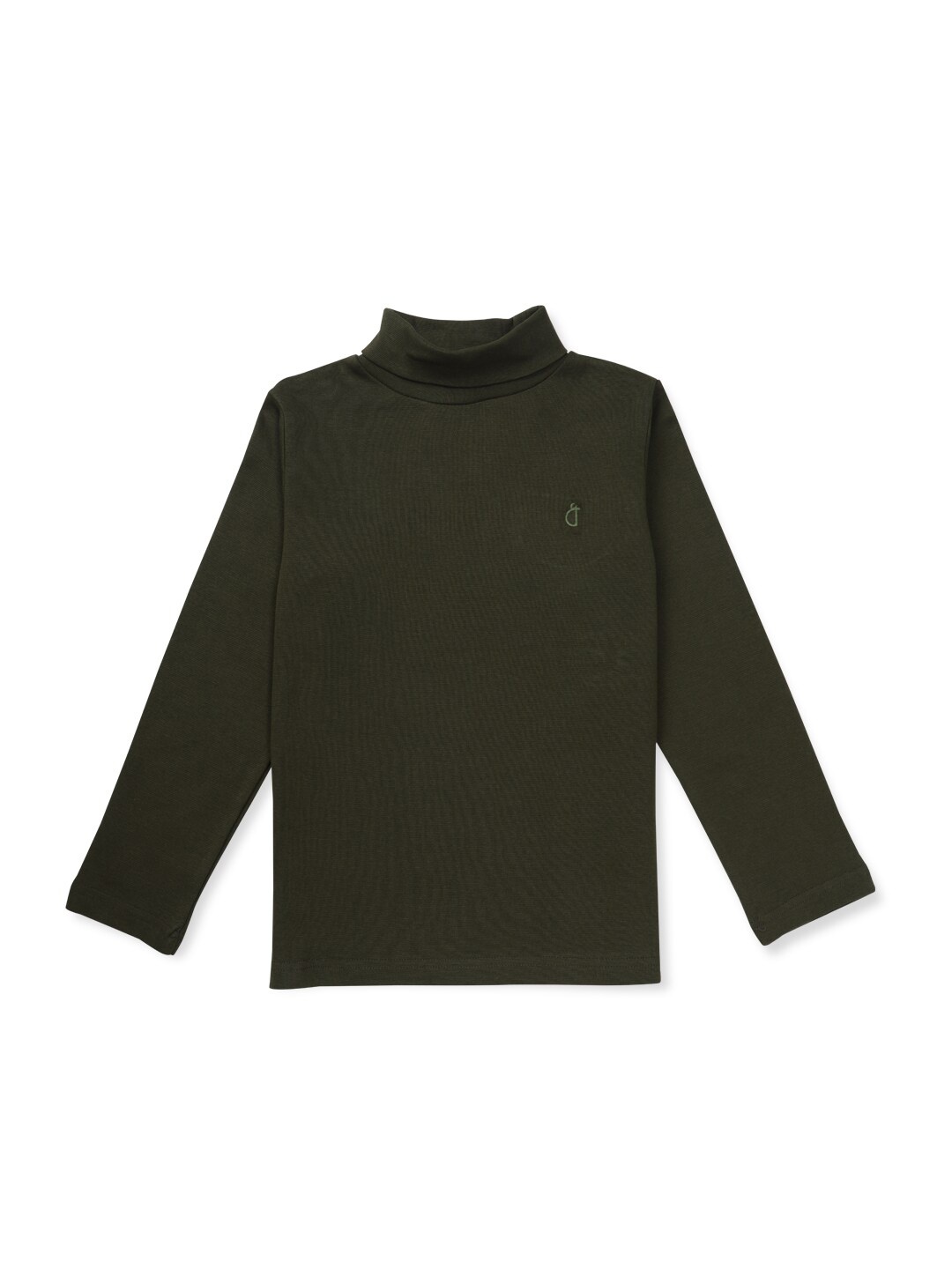 

Gini and Jony Girls Turtle Neck Cotton Pullover, Olive
