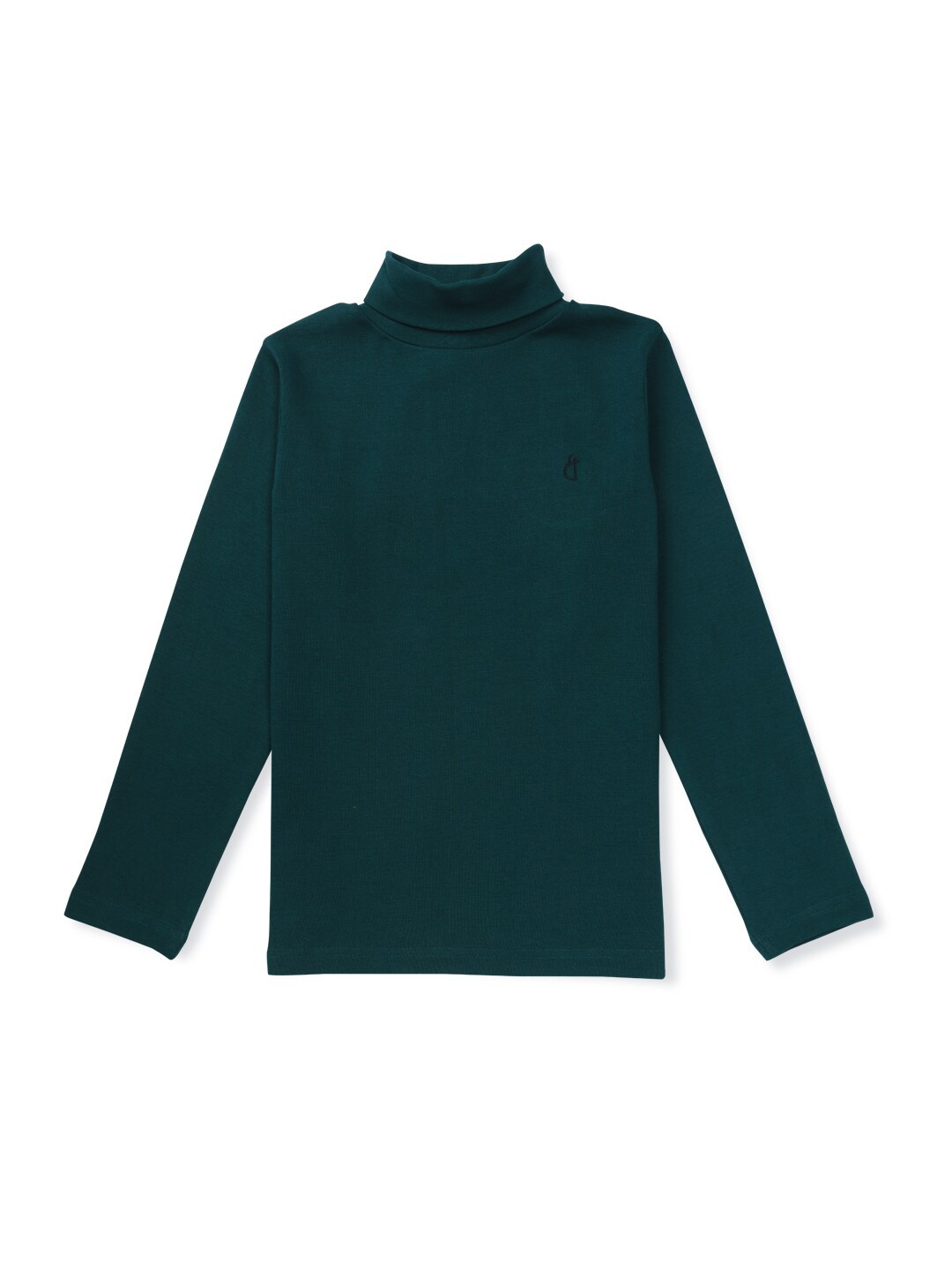 

Gini and Jony Girls Turtle Neck Long Sleeves Cotton Pullover, Teal