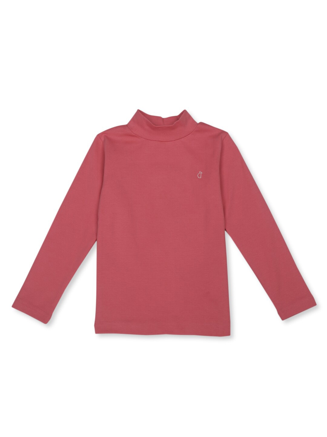 

Gini and Jony Girls Turtle Neck Long Sleeves Cotton Pullover, Pink
