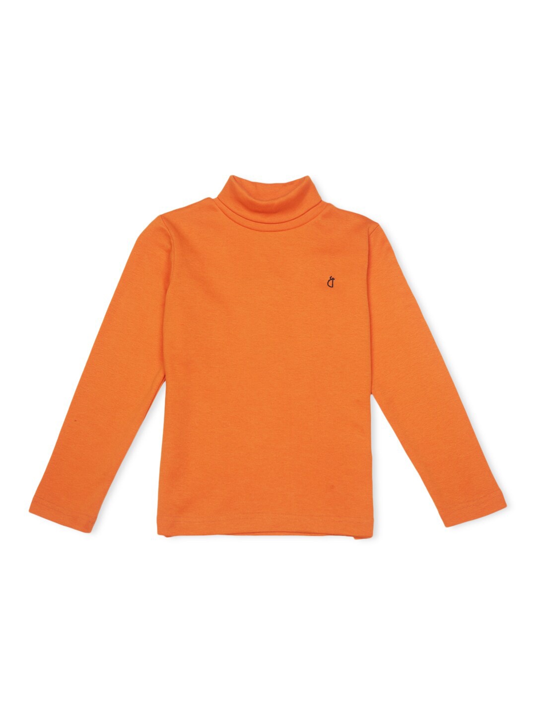 

Gini and Jony Boys Turtle Neck Cotton Pullover, Orange