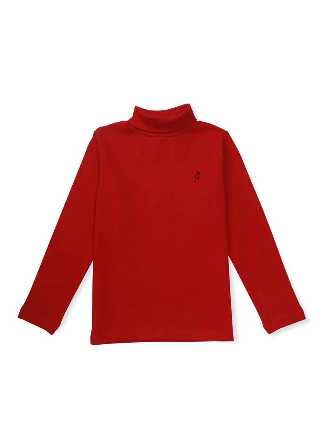 

Gini and Jony Girls Turtle Neck Long Sleeves Cotton Pullover, Red