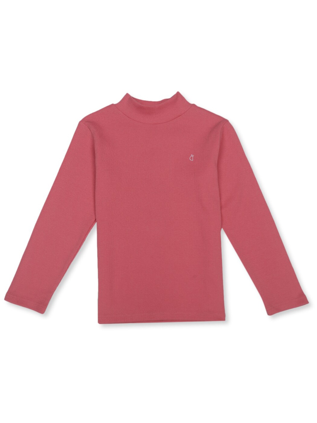 

Gini and Jony Girls Turtle Neck Long Sleeves Cotton Pullover, Pink