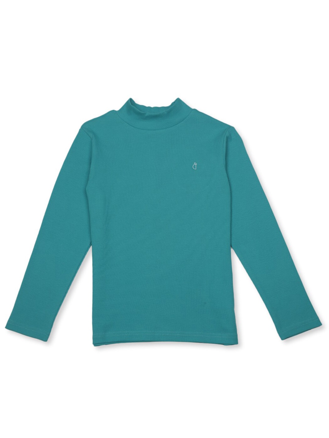 

Gini and Jony Girls Mock Collar Cotton Pullover, Blue