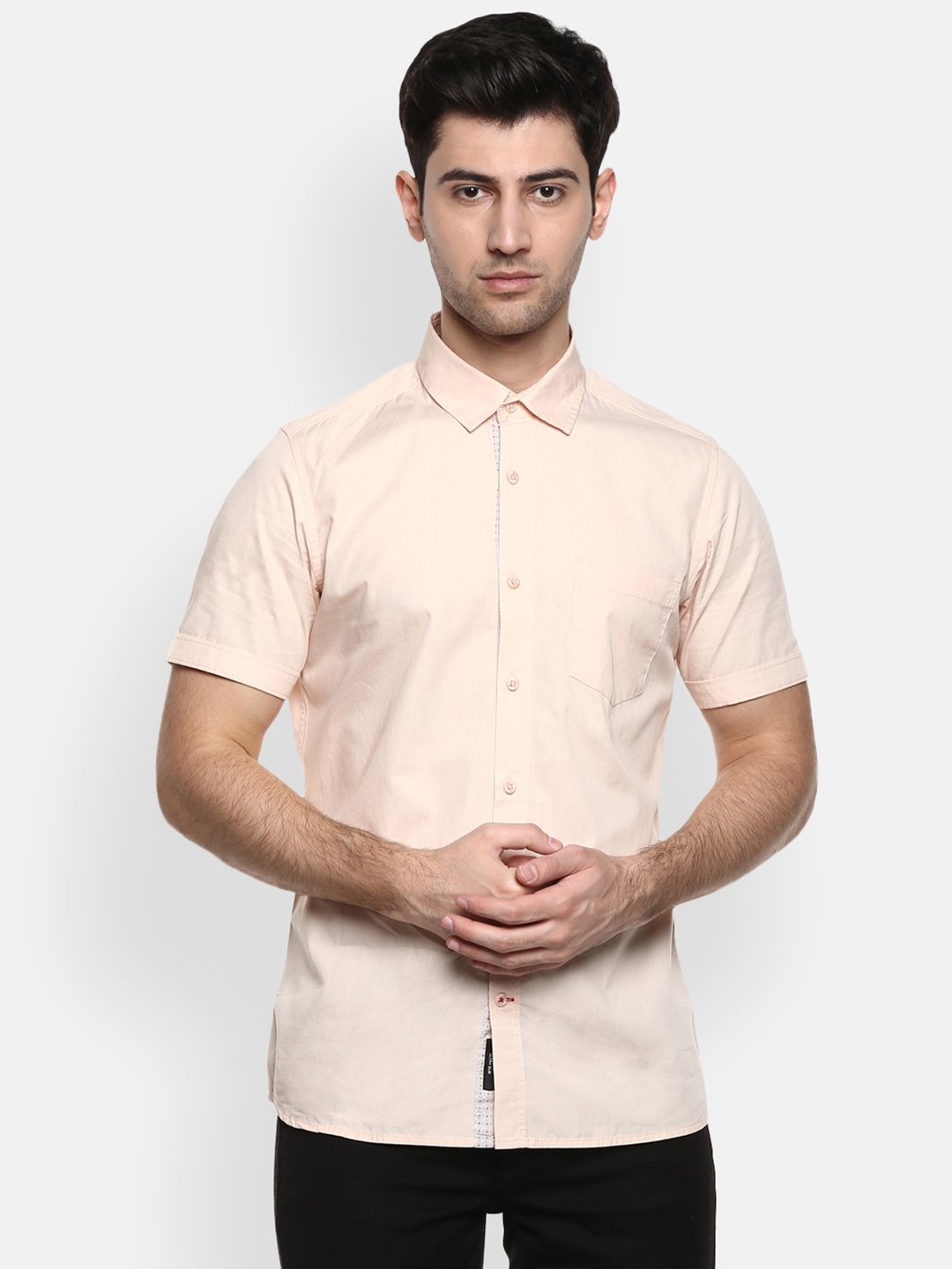 

Red Chief Slim Fit Cotton Casual Shirt, Peach
