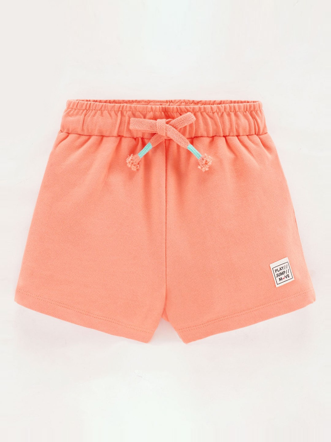 

Ed-a-Mamma Girls Mid-Rise Cotton Shorts, Orange
