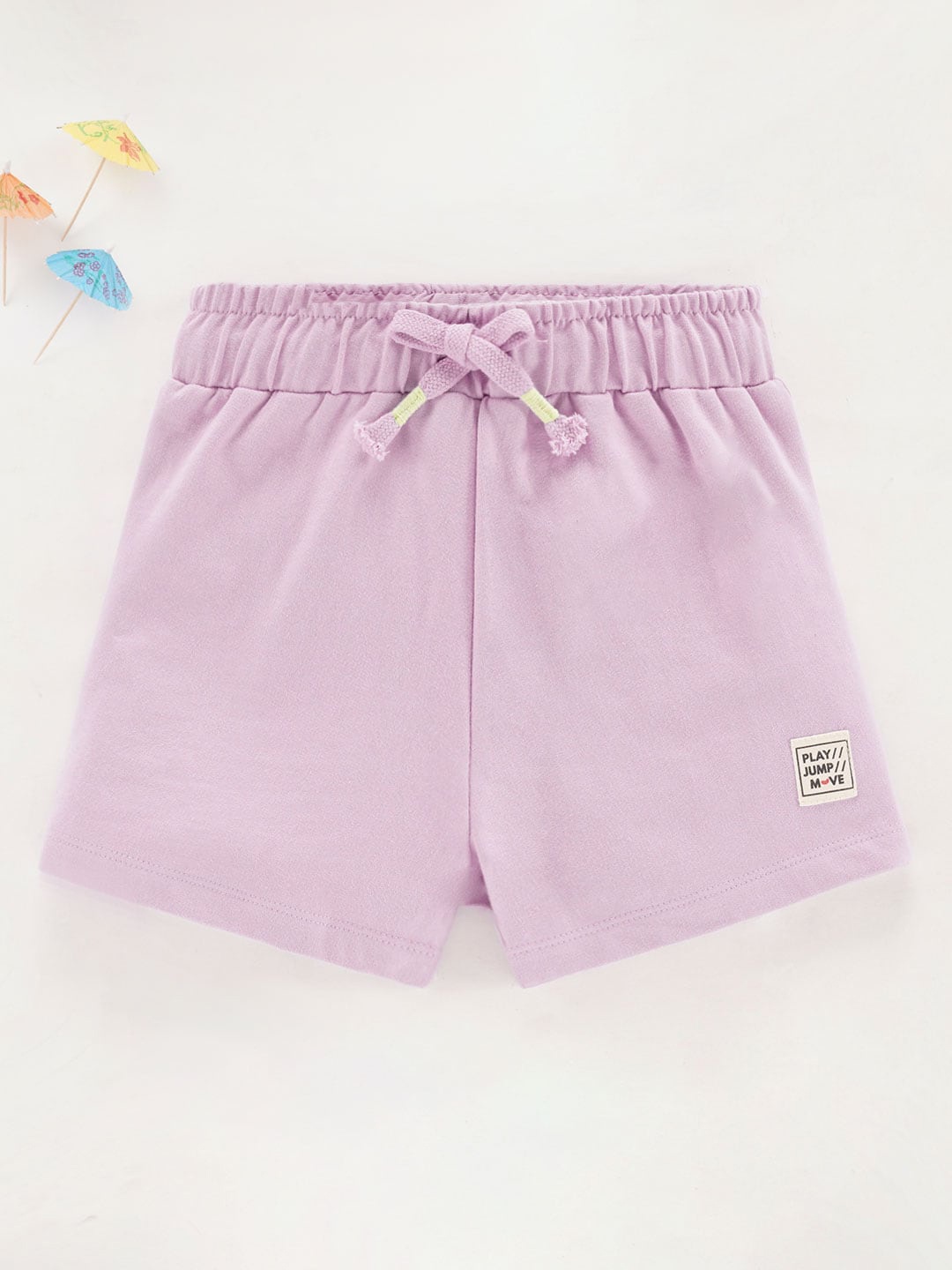 

Ed-a-Mamma Girls Mid-Rise Cotton Shorts, Lavender