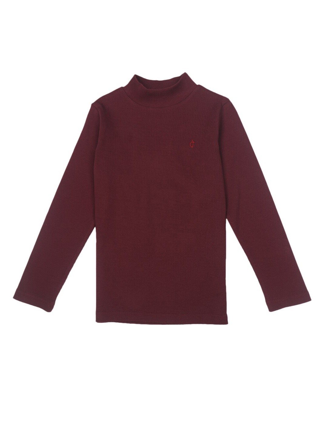 

Gini and Jony Girls Turtle Neck Cotton Pullover, Maroon