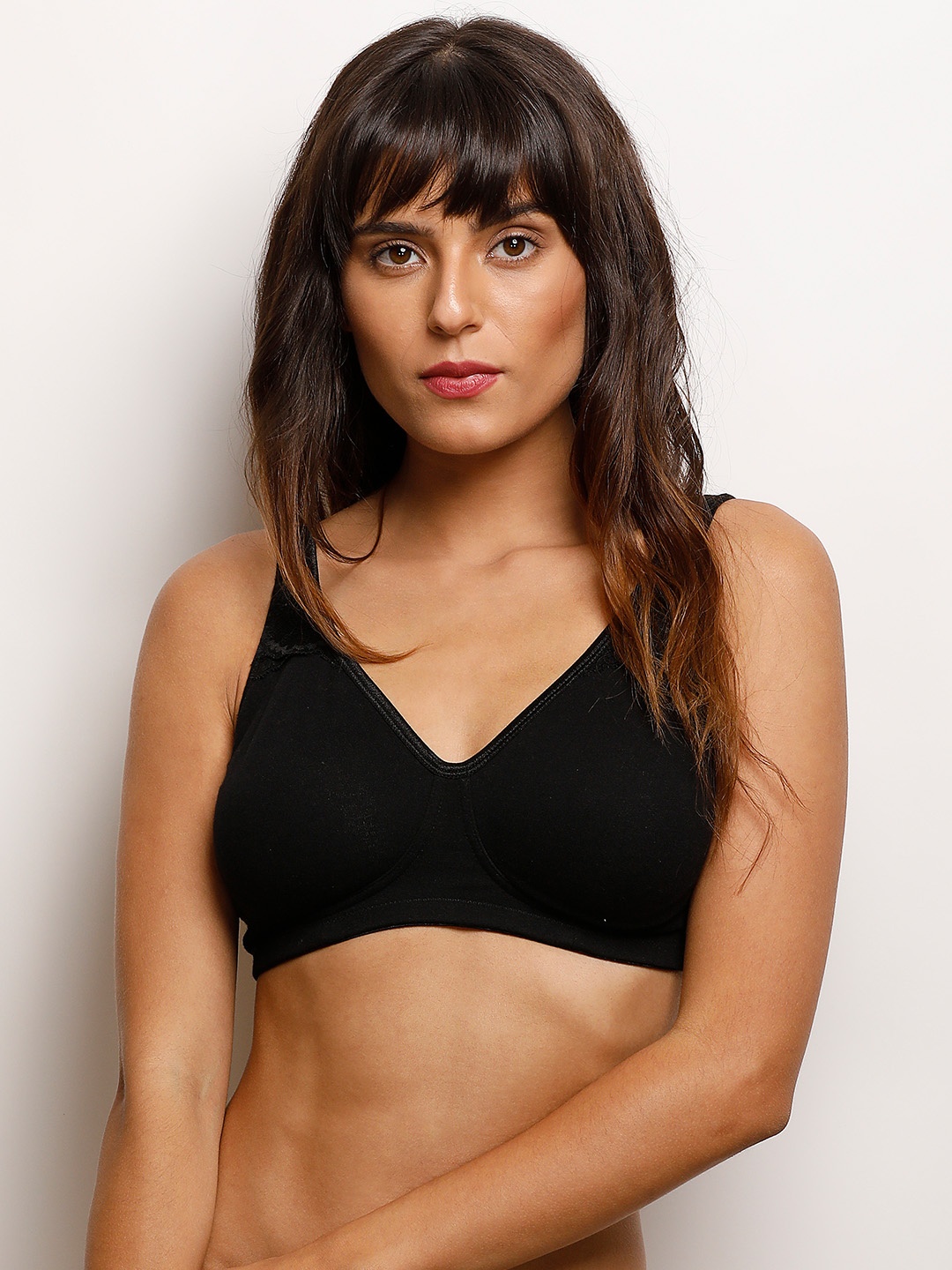 

Zivame Black Solid Non-Wired Non Padded Everyday Bra