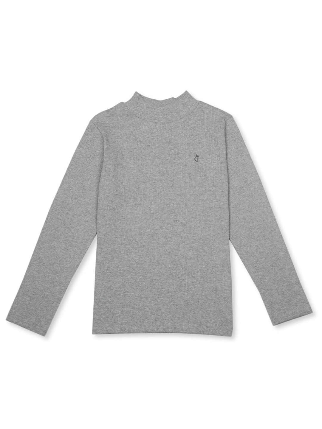 

Gini and Jony Girls Mock Collar Cotton Pullover, Grey