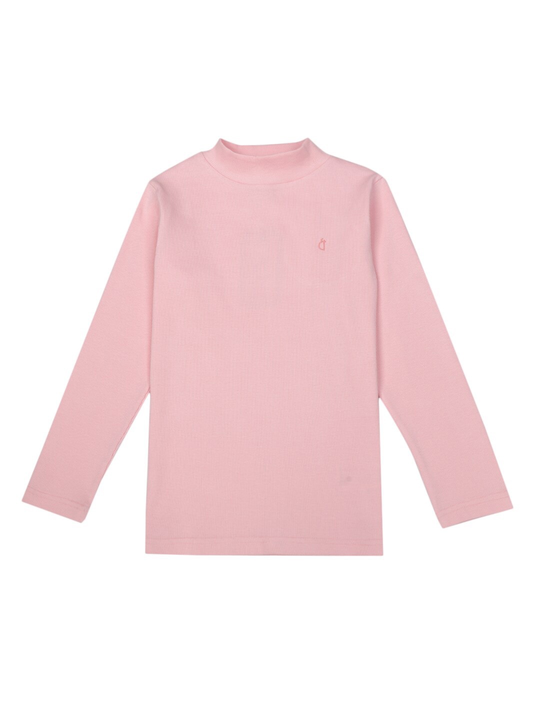 

Gini and Jony Girls Mock Collar Cotton Pullover, Pink