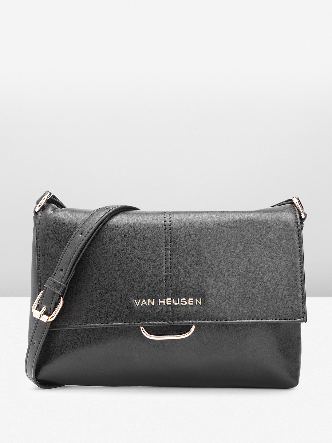 

Van Heusen Women Solid Sling Bag, Black