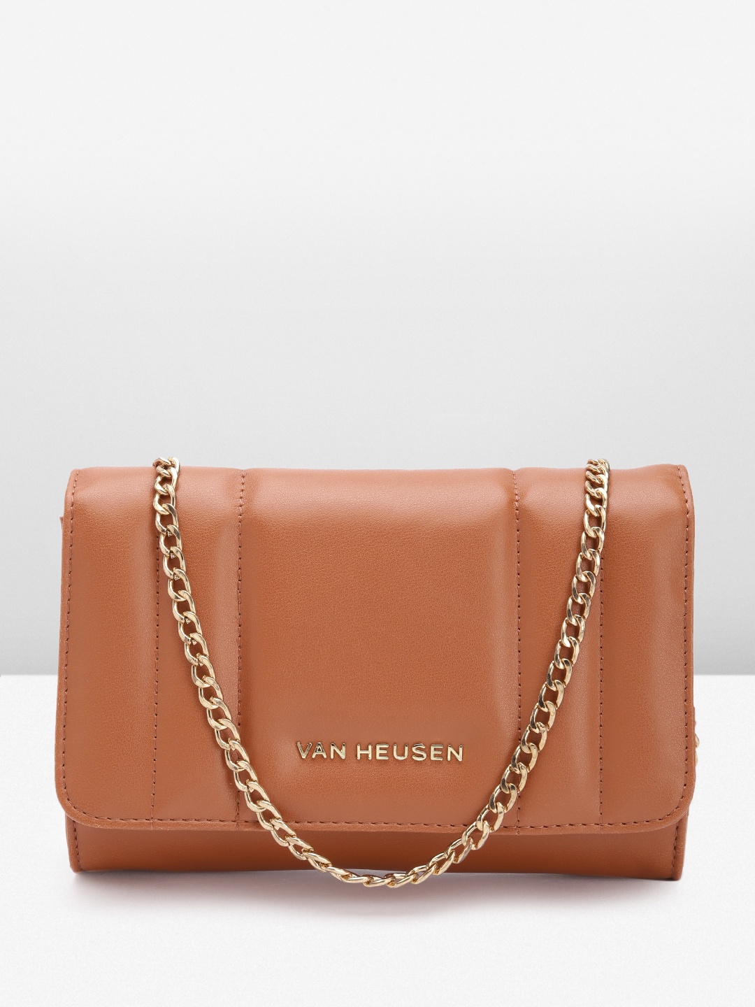 

Van Heusen Women Structured Sling Bag, Tan