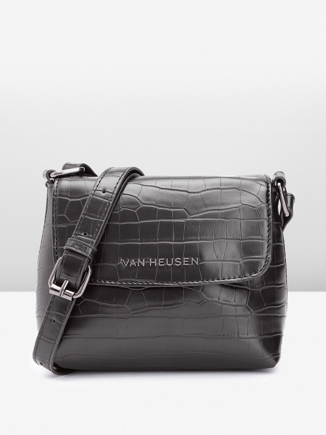 

Van Heusen Women Textured Sling Bag, Black