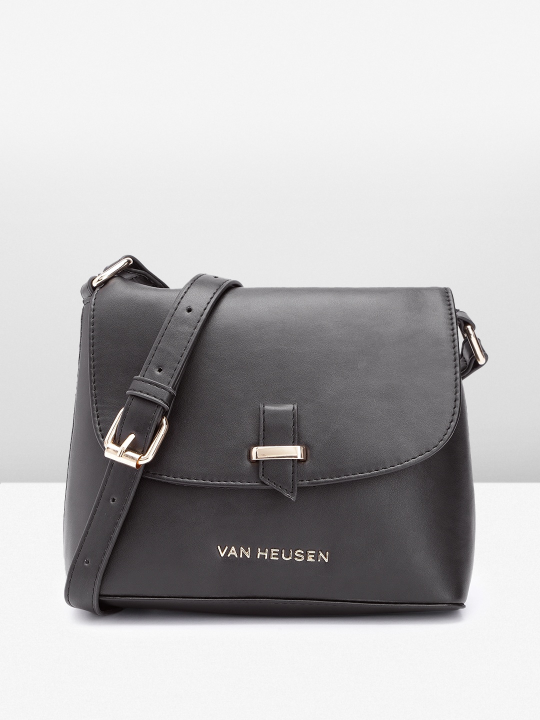 

Van Heusen Women Solid Sling Bag, Black