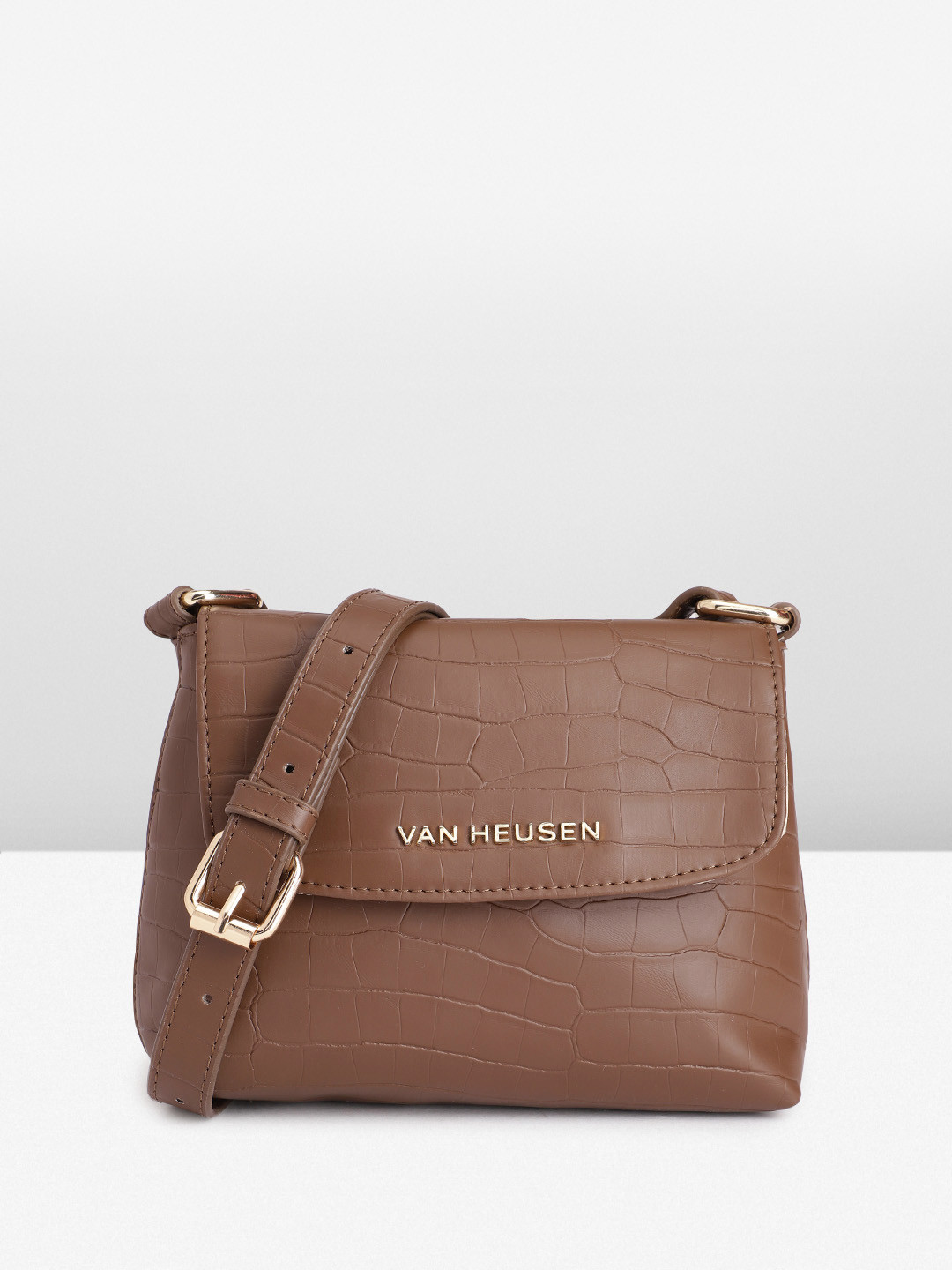 

Van Heusen Textured Sling Bag, Brown