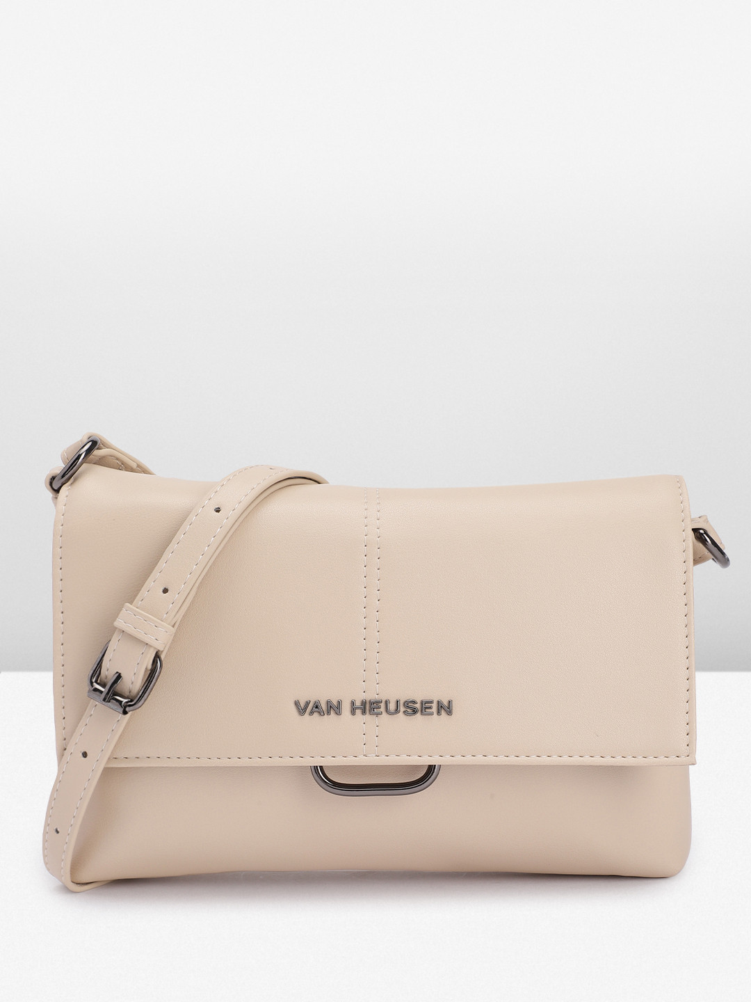 

Van Heusen Women Solid Sling Bag, Beige