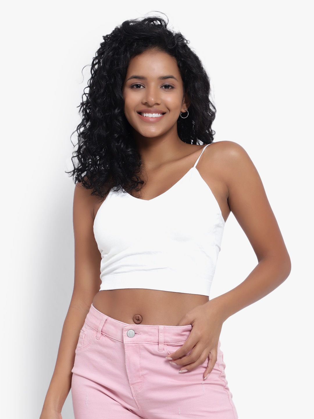 

PARKHA Full Coverage Heavily Padded All Day Comfort Dry Fit Bralette Bra, White