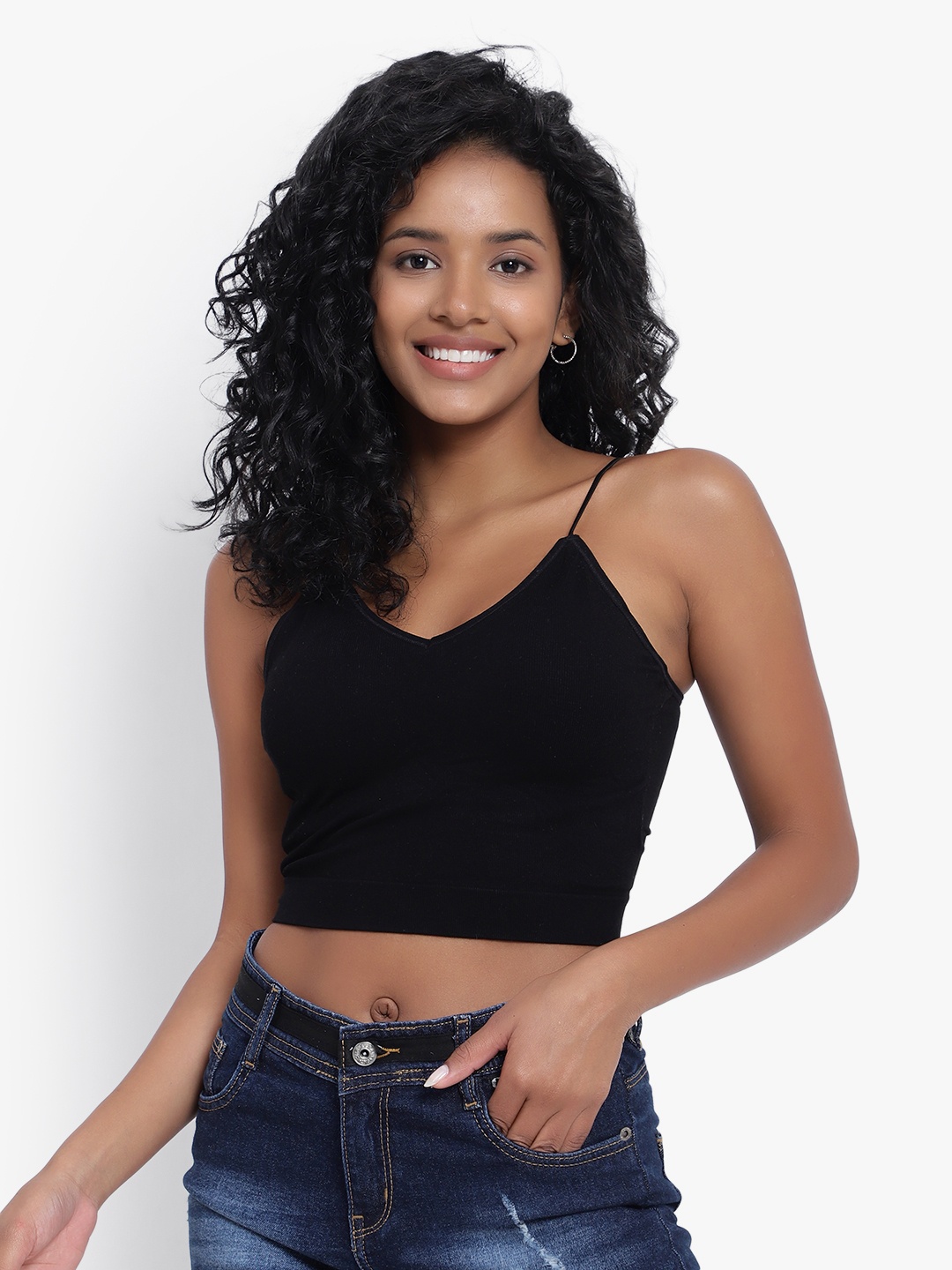 

PARKHA Full Coverage Heavily Padded All Day Comfort Dry Fit Bralette Bra, Black