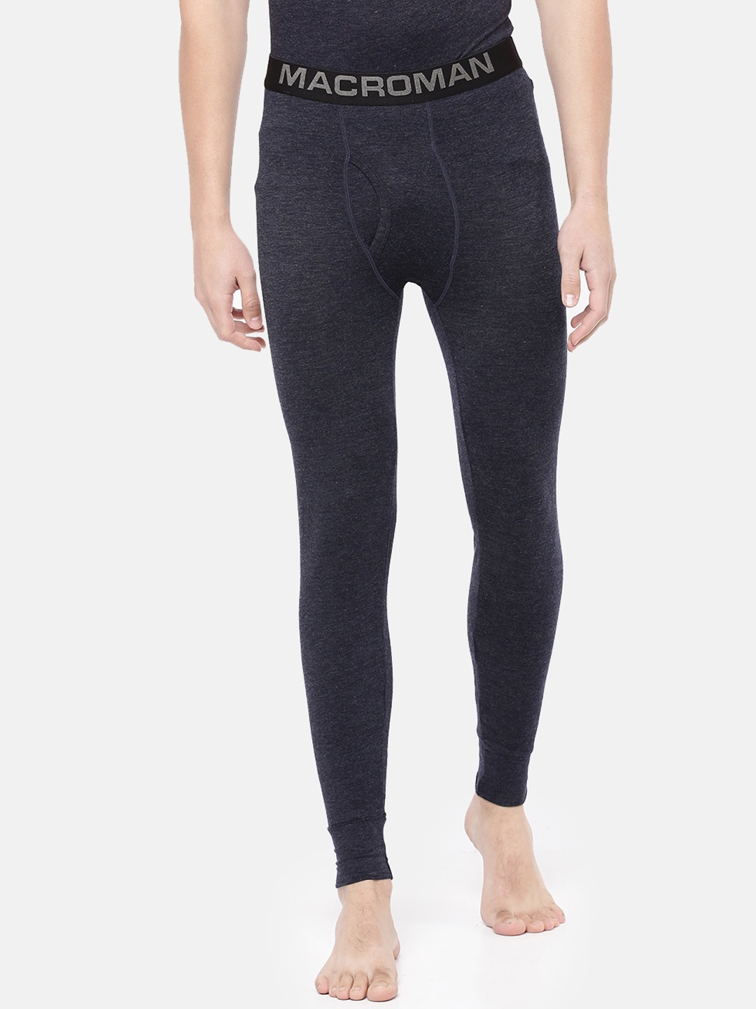 

Macroman M-Series Men Mid-Rise Moisture Wicking Thermal Bottoms, Grey
